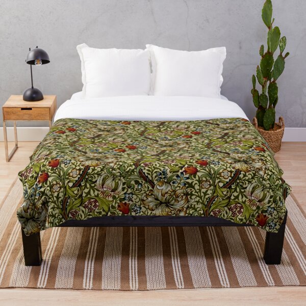 William Morris Golden Lily Throw Blanket