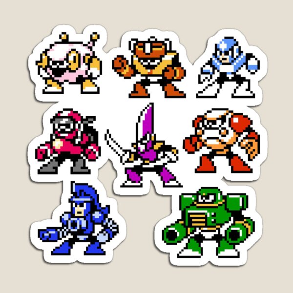 Item preview, Mega man 10 Robot masters 8 bit stickers designed and sold by gitarus.