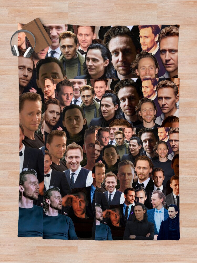 "Tom Hiddleston Photo Collage" Throw Blanket for Sale by Jess16