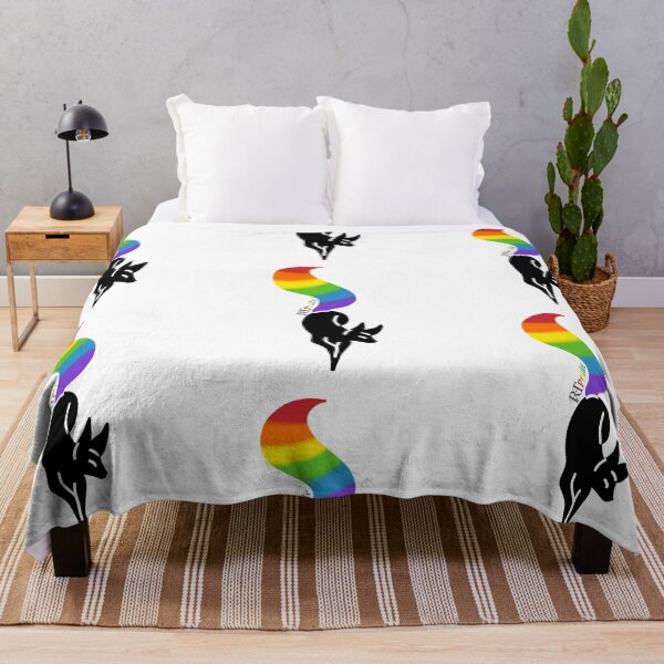 Item preview, Silhouette fox, Rainbow tail designed and sold by RikkyTeesPride.