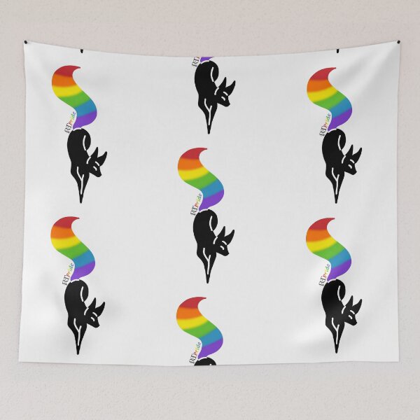 Item preview, Silhouette fox, Rainbow tail designed and sold by RikkyTeesPride.