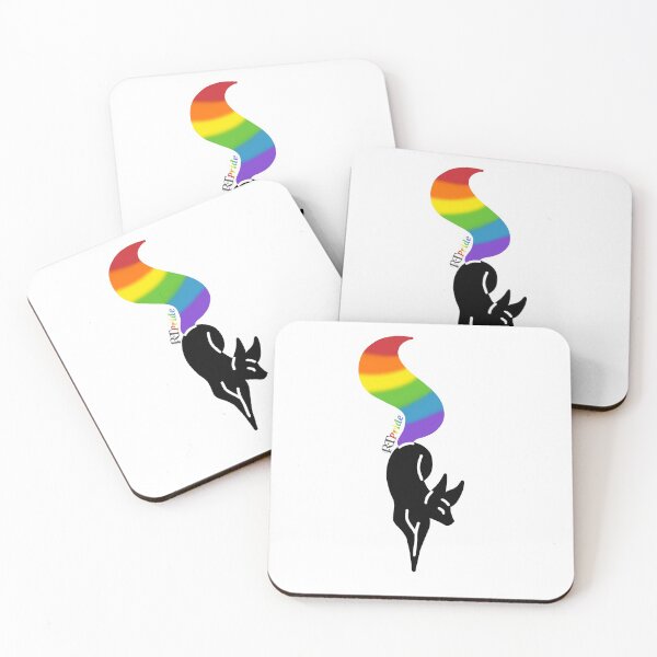 Item preview, Silhouette fox, Rainbow tail designed and sold by RikkyTeesPride.