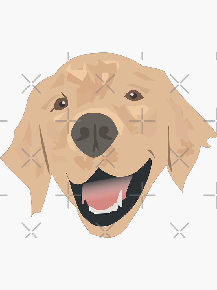 Thumbnail 3 von 3, Sticker, Golden Retriever designt und verkauft von mlvonder02.