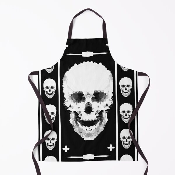 Artikelvorschau, Schädel polygonale schwarz weiße Knochen Horror fantastische Gotik entworfen und verkauft von fuzzyfox.