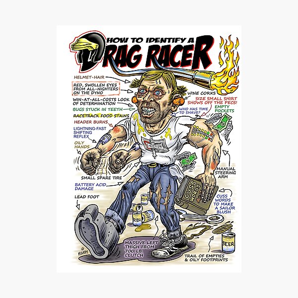 Drag Racer Profile Photographic Print