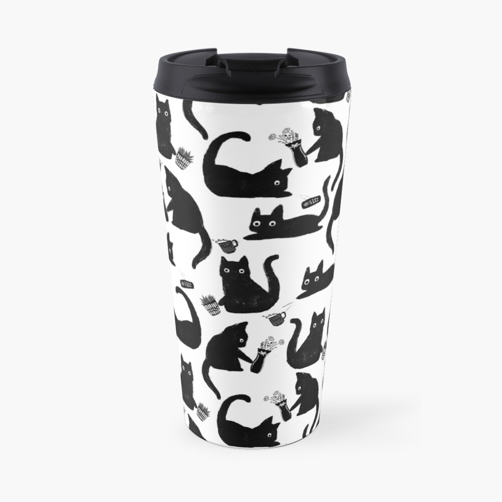 Bad Cats Knocking Stuff Over Travel Mug