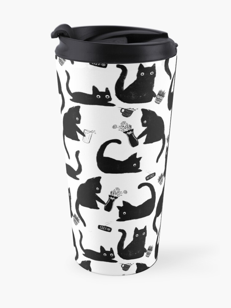Alternate view of Bad Cats Knocking Stuff Over Travel Mug