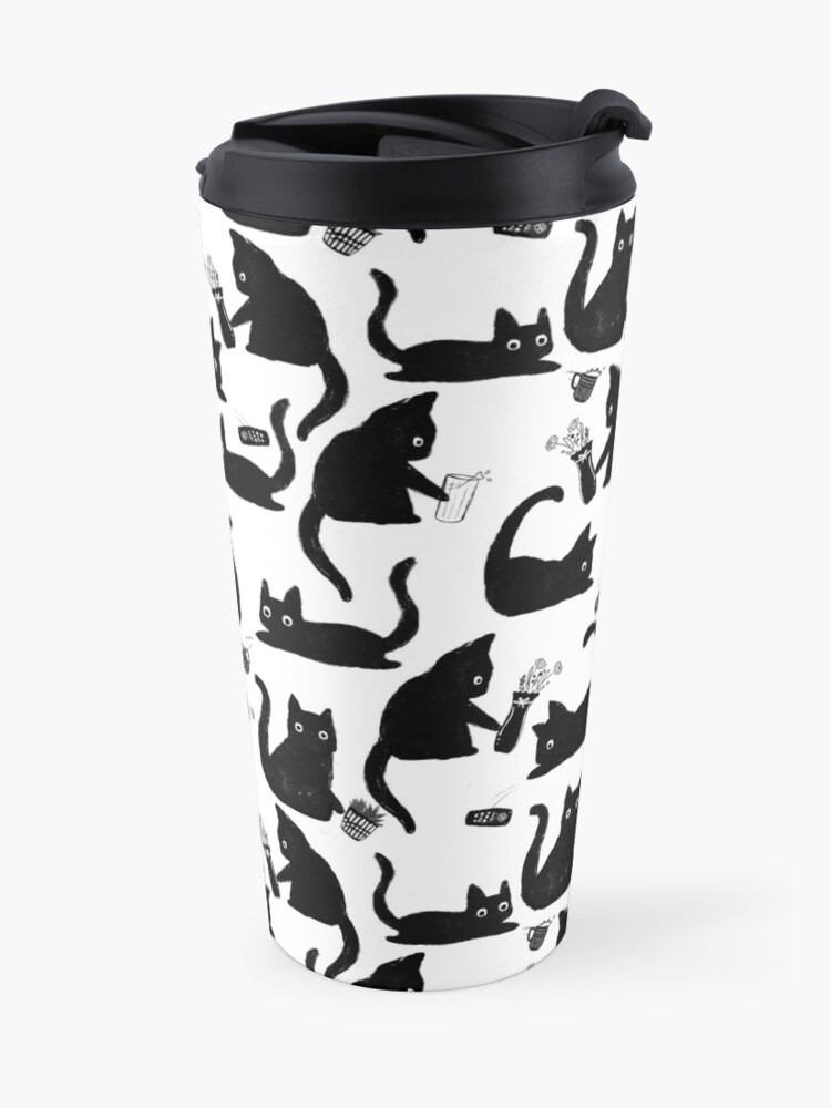 Alternate view of Bad Cats Knocking Stuff Over Travel Mug