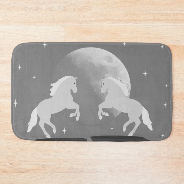 Item preview, A pair of horses against the background of the full moon designed and sold by helenkaiy.