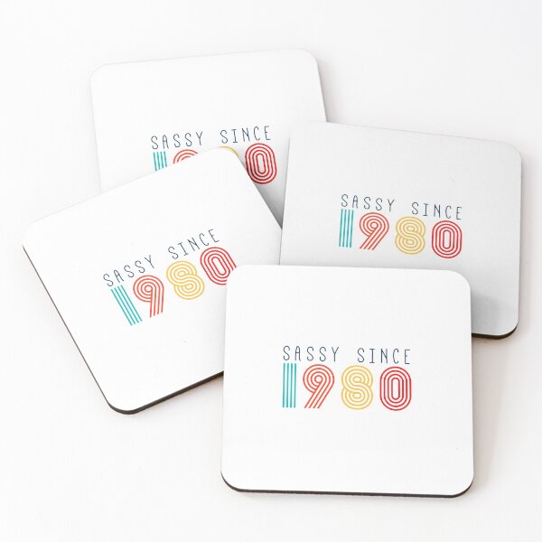 Item preview, 40th Birthday, Sassy Since 1980 white Retro vintage Gifts Ideas designed and sold by ZETTIF ⭐⭐⭐⭐⭐.