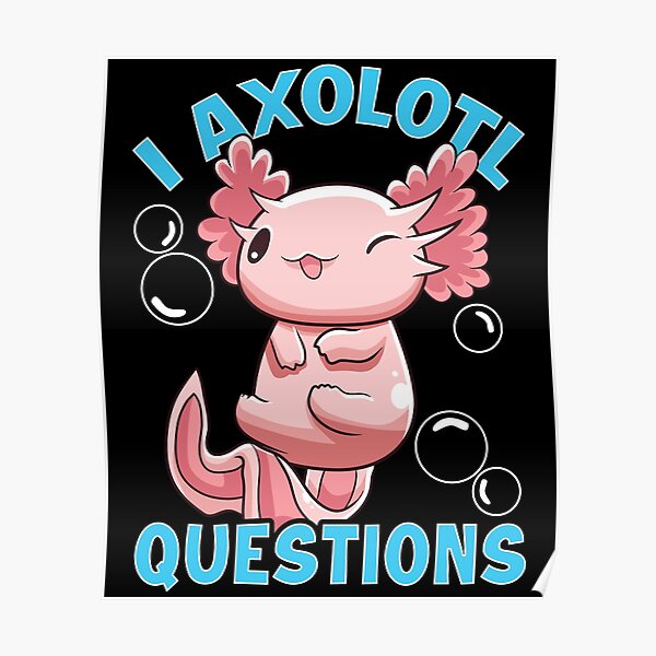 I Axolotl Questions Posters Redbubble
