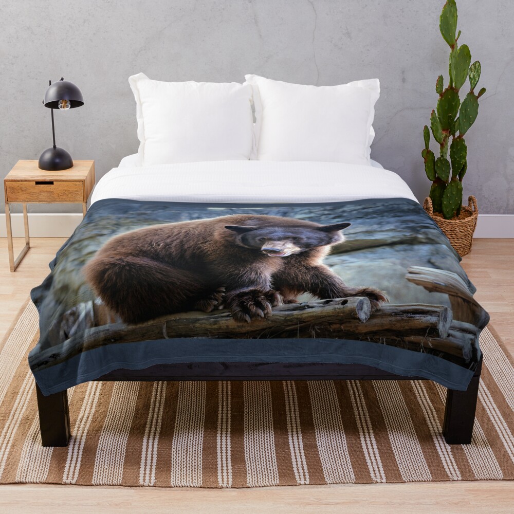 "Grizzly Bear" Throw Blanket For Sale By Venny | Redbubble