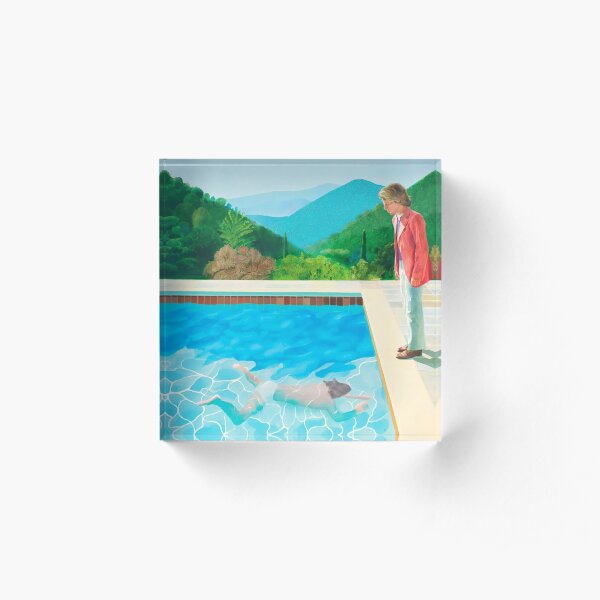 pool with two figures Acrylic Block