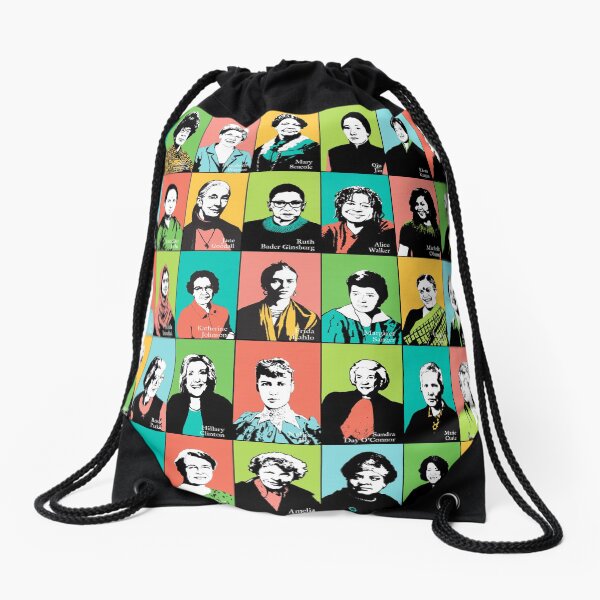 Feminist Icons Drawstring Bag