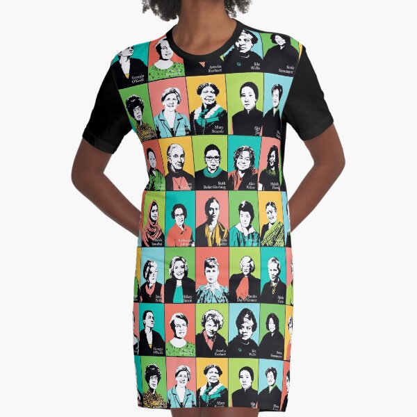 Feminist Icons Graphic T-Shirt Dress