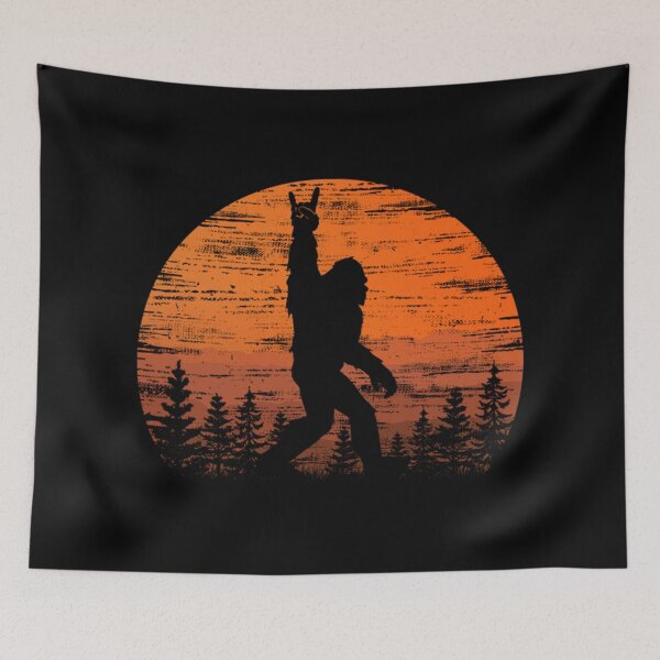 Item preview, Funny Retro Bigfoot Rock Roll Shirt Forest Sasquatch Believers Birthday designed and sold by campnou3508.