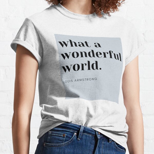 Louis Armstrong What A Wonderful World Album Cover T-Shirt White