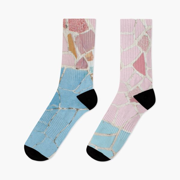 Item preview, Pastel Pink, Blue, and Brown Tile Mosaic designed and sold by AlexandraStr.