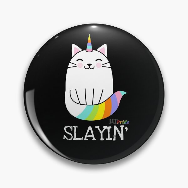 Item preview, Slayin’ - Rainbow cat designed and sold by RikkyTeesPride.