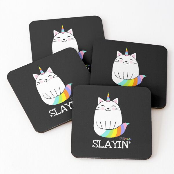 Item preview, Slayin’ - Rainbow cat designed and sold by RikkyTeesPride.