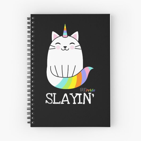 Item preview, Slayin’ - Rainbow cat designed and sold by RikkyTeesPride.