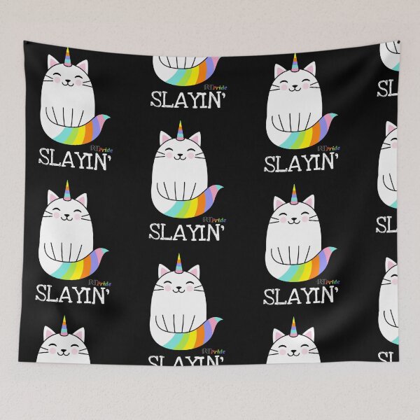 Item preview, Slayin’ - Rainbow cat designed and sold by RikkyTeesPride.