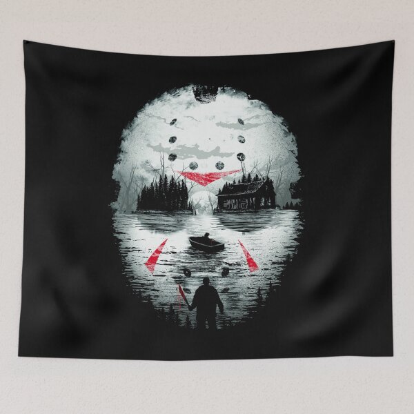 Item preview, facemash Jason voorhees art friday halloween christmas designed and sold by ConradRhonda5.