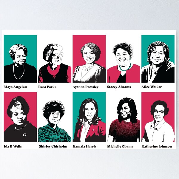 Vista previa del artículo con la obra «Mujeres afroamericanas, feministas», diseñado y vendido por candhdesigns.