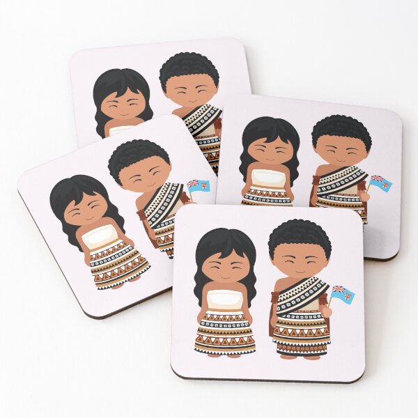 Item preview, Fijian children in traditional dress designed and sold by Aroha Designs.