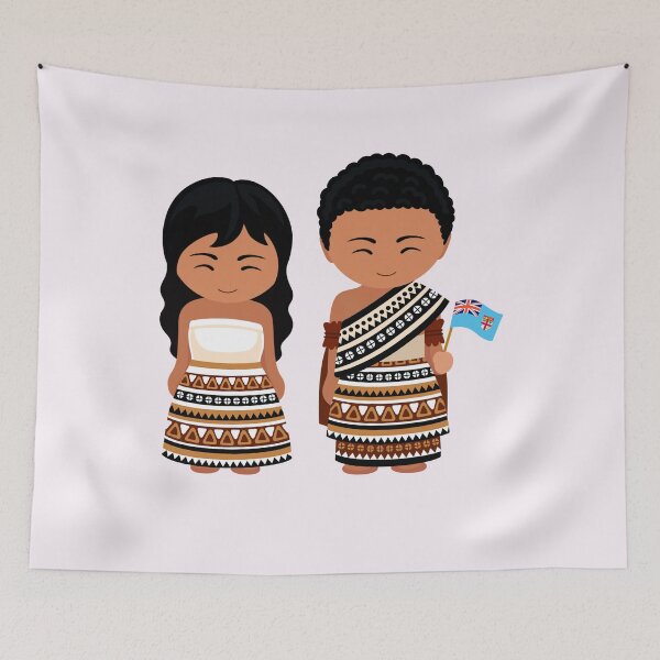Item preview, Fijian children in traditional dress designed and sold by Aroha Designs.