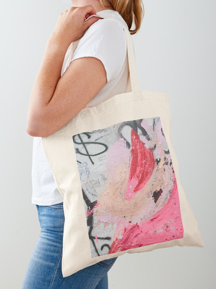 Pink, Black, and White Graffiti Wall Art Tote Bag for Sale by AlexandraStr