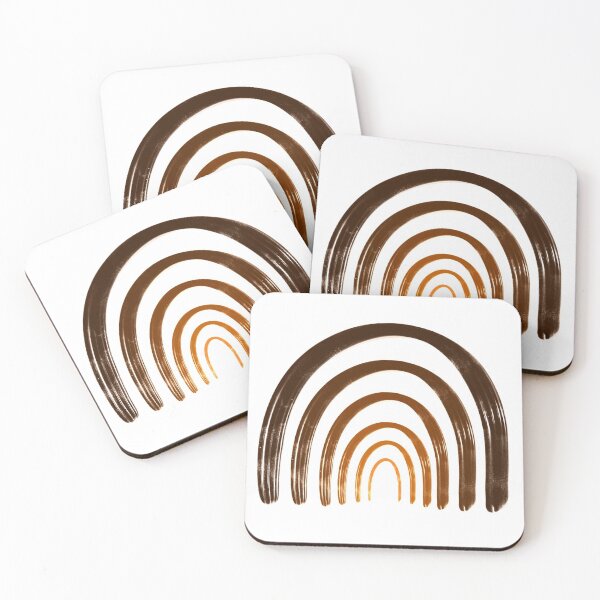Item preview, brown aesthetic rainbow sticker- blm designed and sold by mariahmoniquedesign.