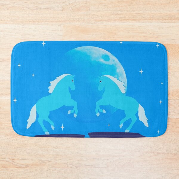 Item preview, A pair of horses against the background of the full moon designed and sold by helenkaiy.