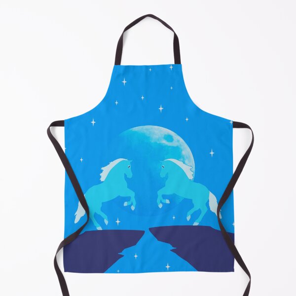 Item preview, A pair of horses against the background of the full moon designed and sold by helenkaiy.