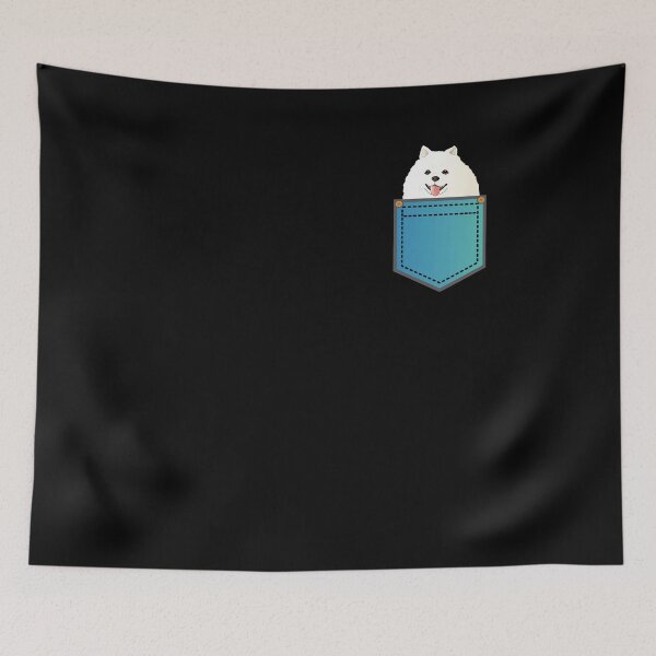 Item preview, Spitz dog breast pocket German Spitz Zwergspitz designed and sold by Lenny Stahl.