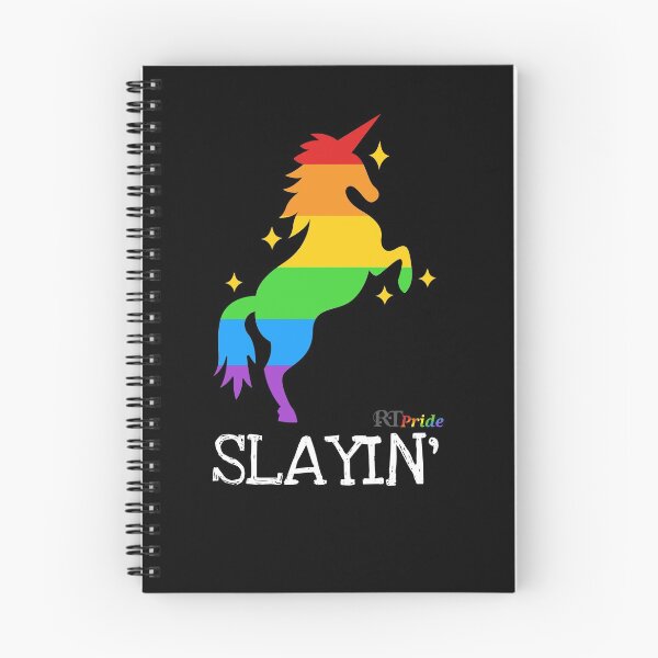 Item preview, Slayin’ - Rainbow unicorn designed and sold by RikkyTeesPride.