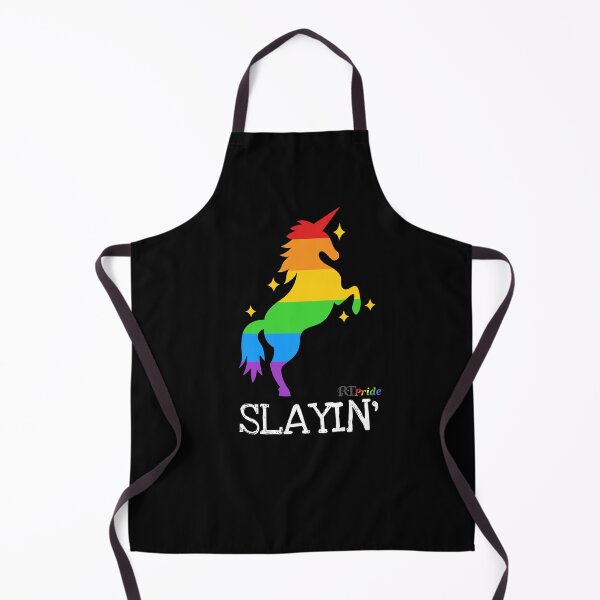 Item preview, Slayin’ - Rainbow unicorn designed and sold by RikkyTeesPride.