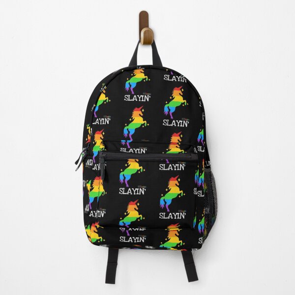 Item preview, Slayin’ - Rainbow unicorn designed and sold by RikkyTeesPride.