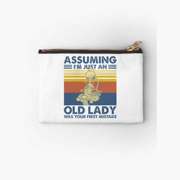 Item preview, Knitting Assuming I'm Just An Old Lady Was Your First Mistake Vintage Tshirt Funny Giftss Women designed and sold by peanutzz77.