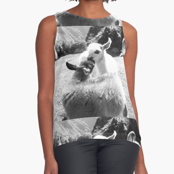 Llama Love - Machu Picchu Sleeveless Top