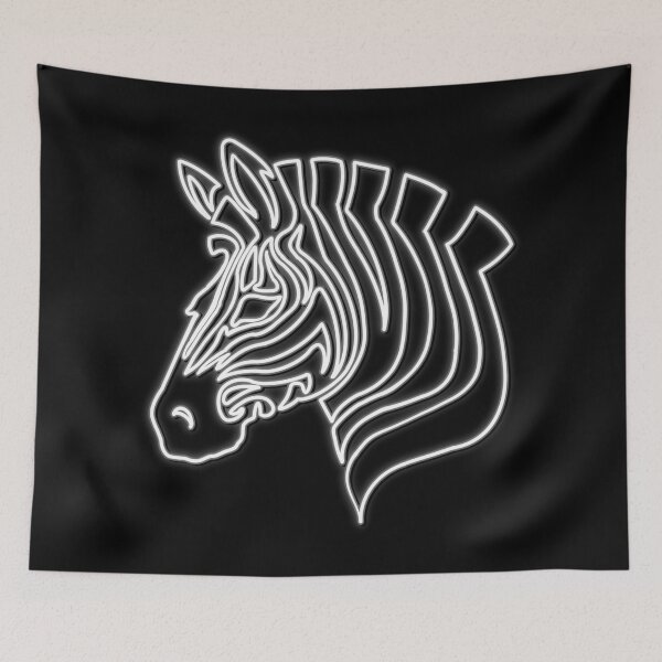 Item preview, White Neon Awareness Zebra designed and sold by Elle  Hazlett.