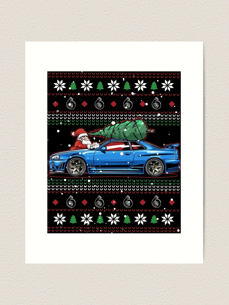 Kunstdruck for Sale mit Weihnachten hässliche Nissan Skyline R34! Bestes  Auto Guy Geschenk! von RACING FACTORY