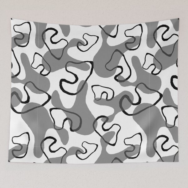 Item preview, Minimal Black and White Doodle Pattern  designed and sold by Christeena-.