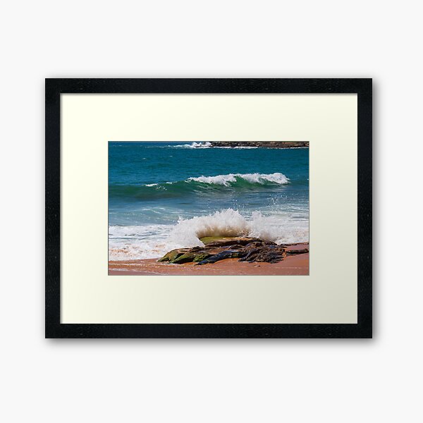 Item preview, Wave Crashing on Moss Covered Rocks at MacMasters Beach NSW Central Coast of Australia designed and sold by suziq1962.