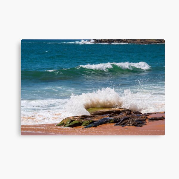 Item preview, Wave Crashing on Moss Covered Rocks at MacMasters Beach NSW Central Coast of Australia designed and sold by suziq1962.