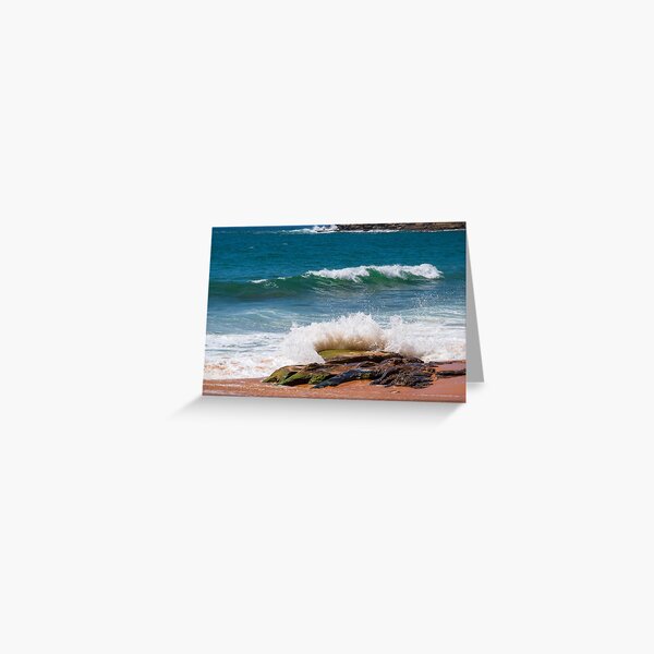 Item preview, Wave Crashing on Moss Covered Rocks at MacMasters Beach NSW Central Coast of Australia designed and sold by suziq1962.