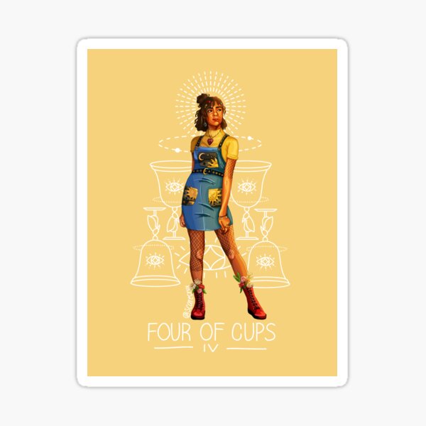 Blue Sargent - Four of Cups Sticker