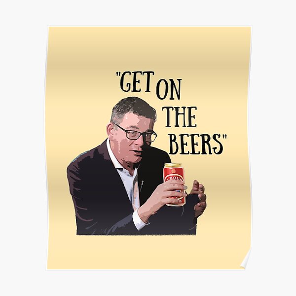 daniel andrews get on the beers t shirt