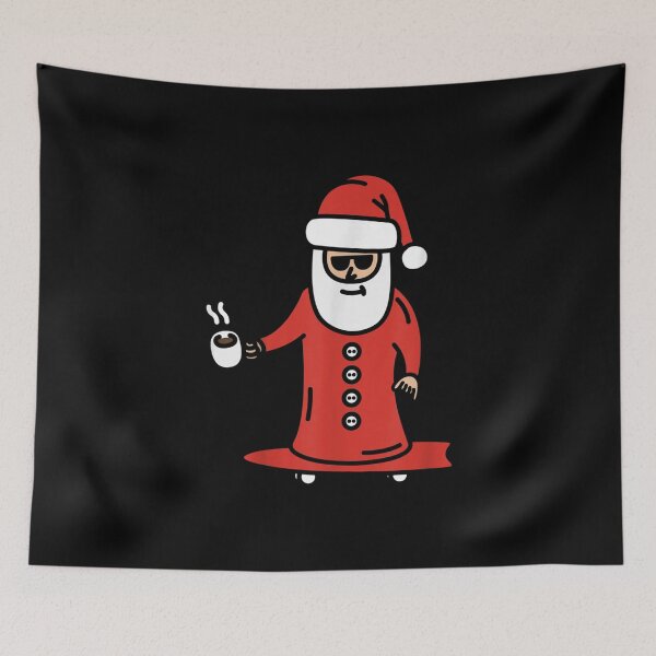 Artikelvorschau, Lustiger Skateboarding Santa Claus Weihnachtsskater entworfen und verkauft von Dinaleroy.
