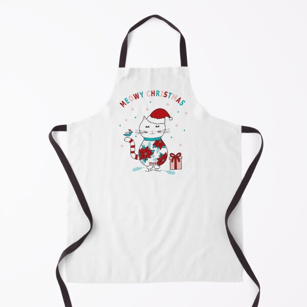 Item preview, Meowy Christmas Kitty Skater in Red and Aqua designed and sold by CoralFoxDesigns.